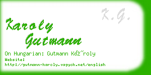 karoly gutmann business card